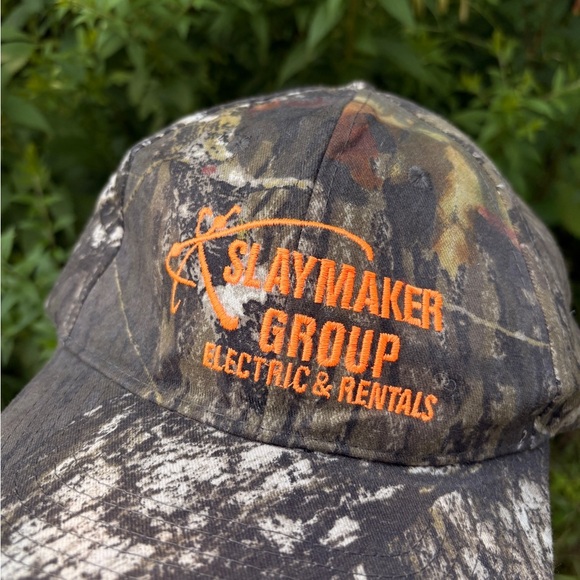 Vintage SLAYMAKER GROUP ELECTRIC & Rentals camo baseball hat trucker hat - Picture 2 of 6